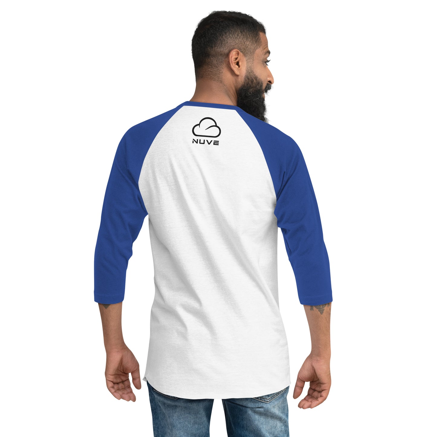 Camisa raglan com manga 3/4 com estampa minimalista - NUVE