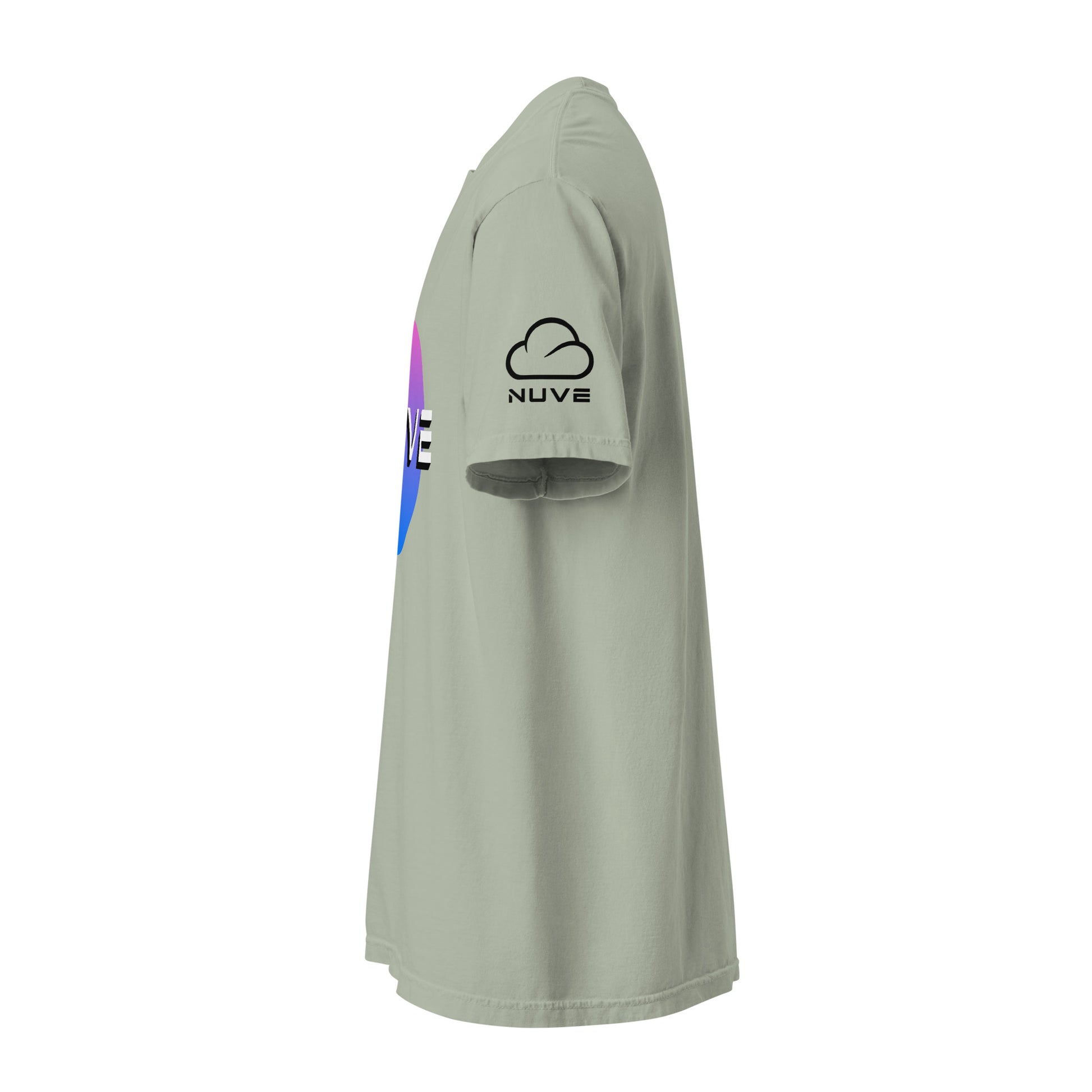 Camiseta unissex tingida clara com estampa (Futuristic Nuve) - NUVE