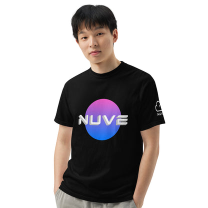 Camiseta unissex tingida escura com estampa (Futuristic Nuve) - NUVE