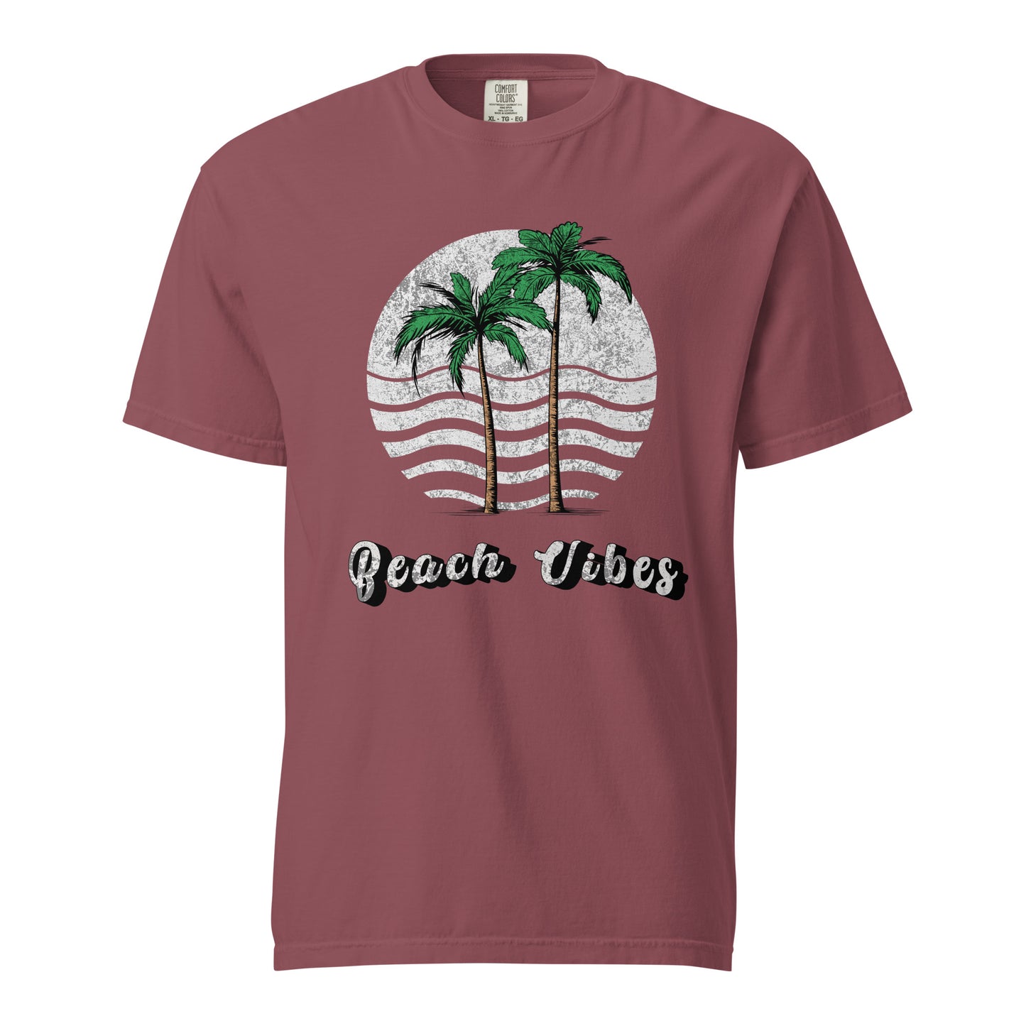 Camiseta Unissex Tingida com Estampa Tropical (Beach Vibe) - NUVE