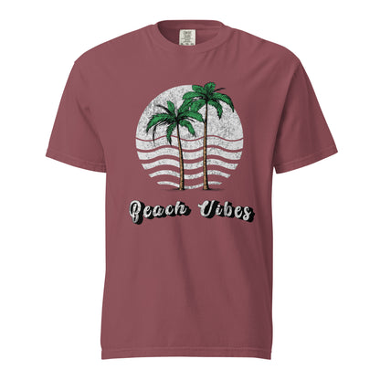 Camiseta Unissex Tingida com Estampa Tropical (Beach Vibe) - NUVE