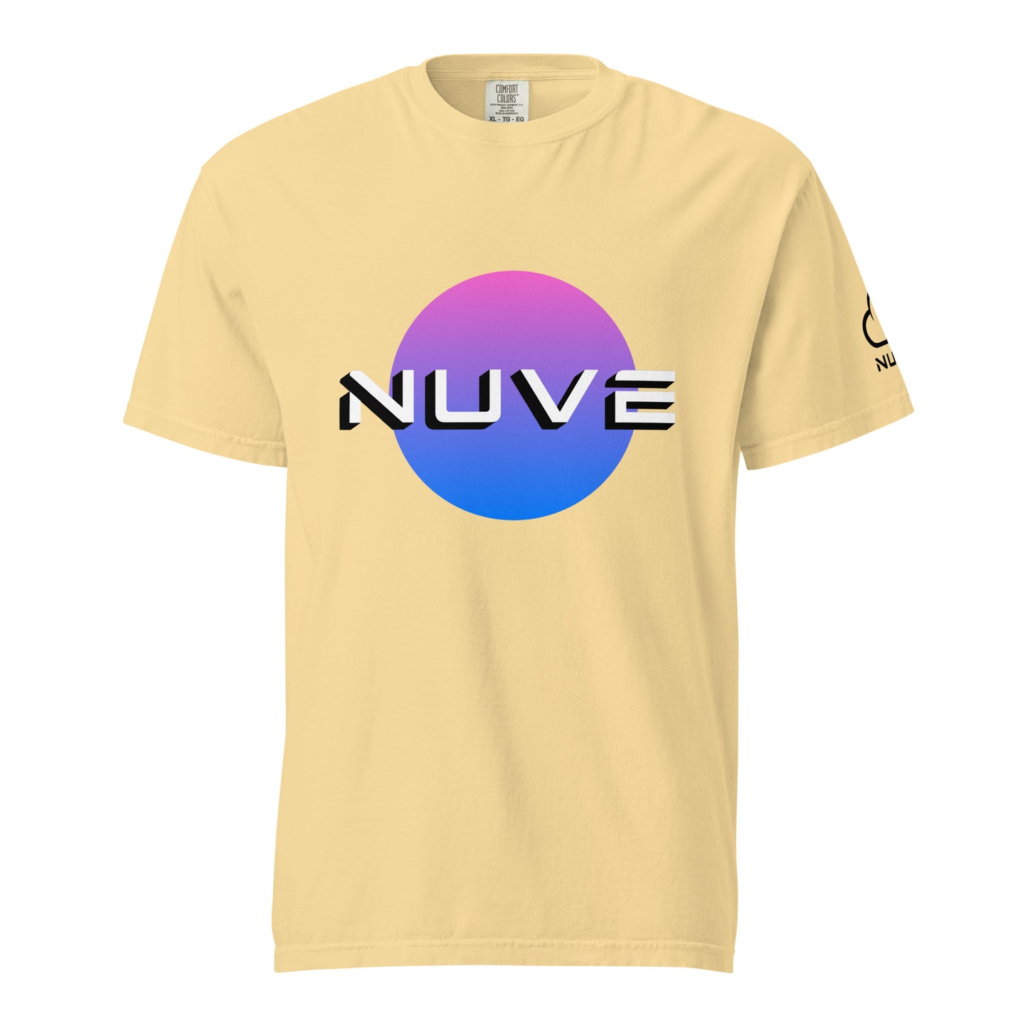 Camiseta unissex tingida clara com estampa (Futuristic Nuve) - NUVE