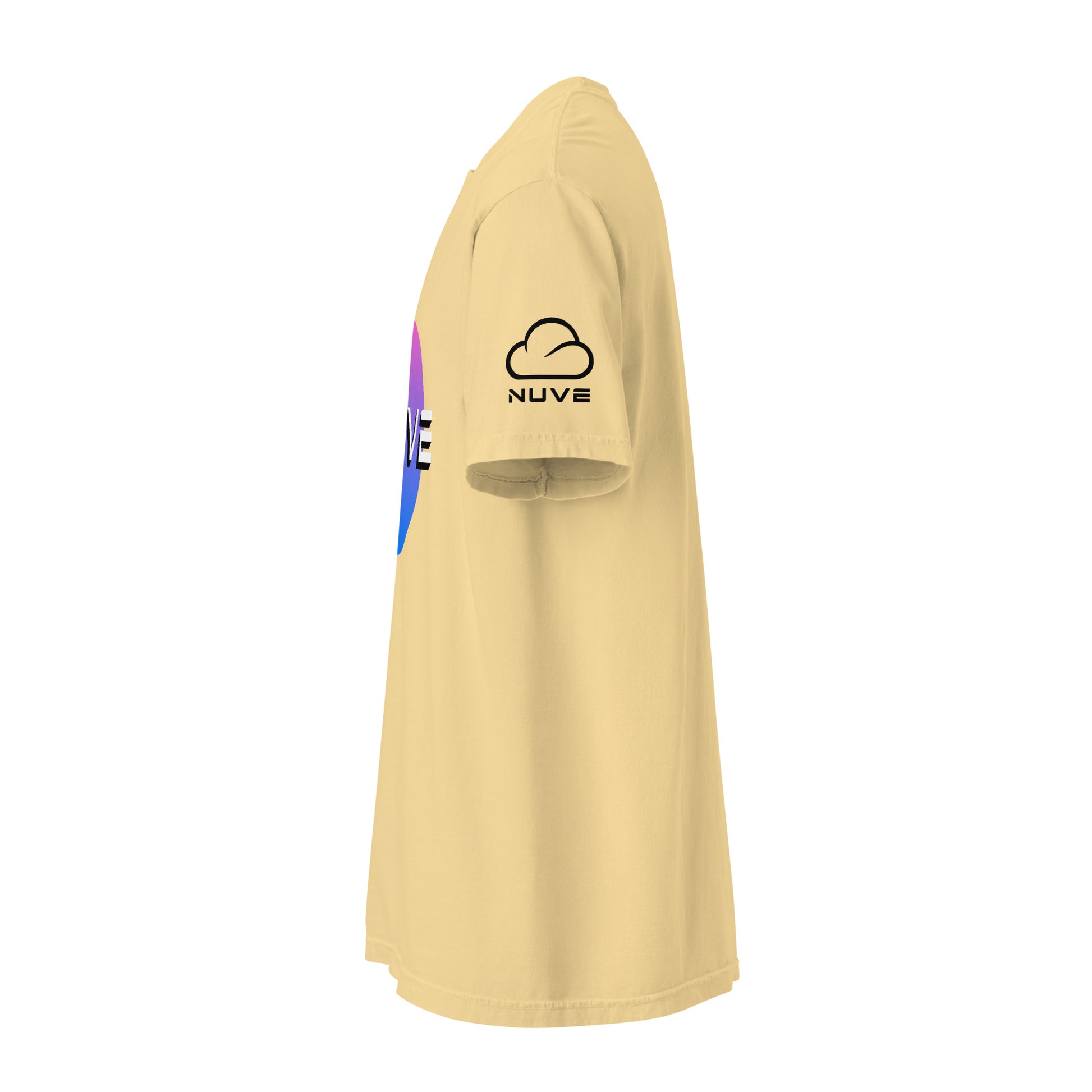 Camiseta unissex tingida clara com estampa (Futuristic Nuve) - NUVE