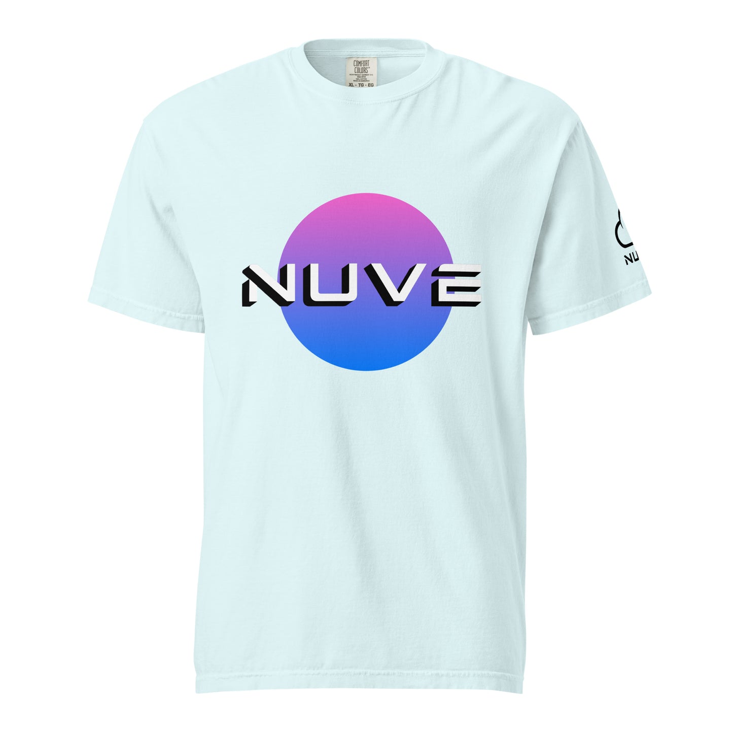 Camiseta unissex tingida clara com estampa (Futuristic Nuve) - NUVE