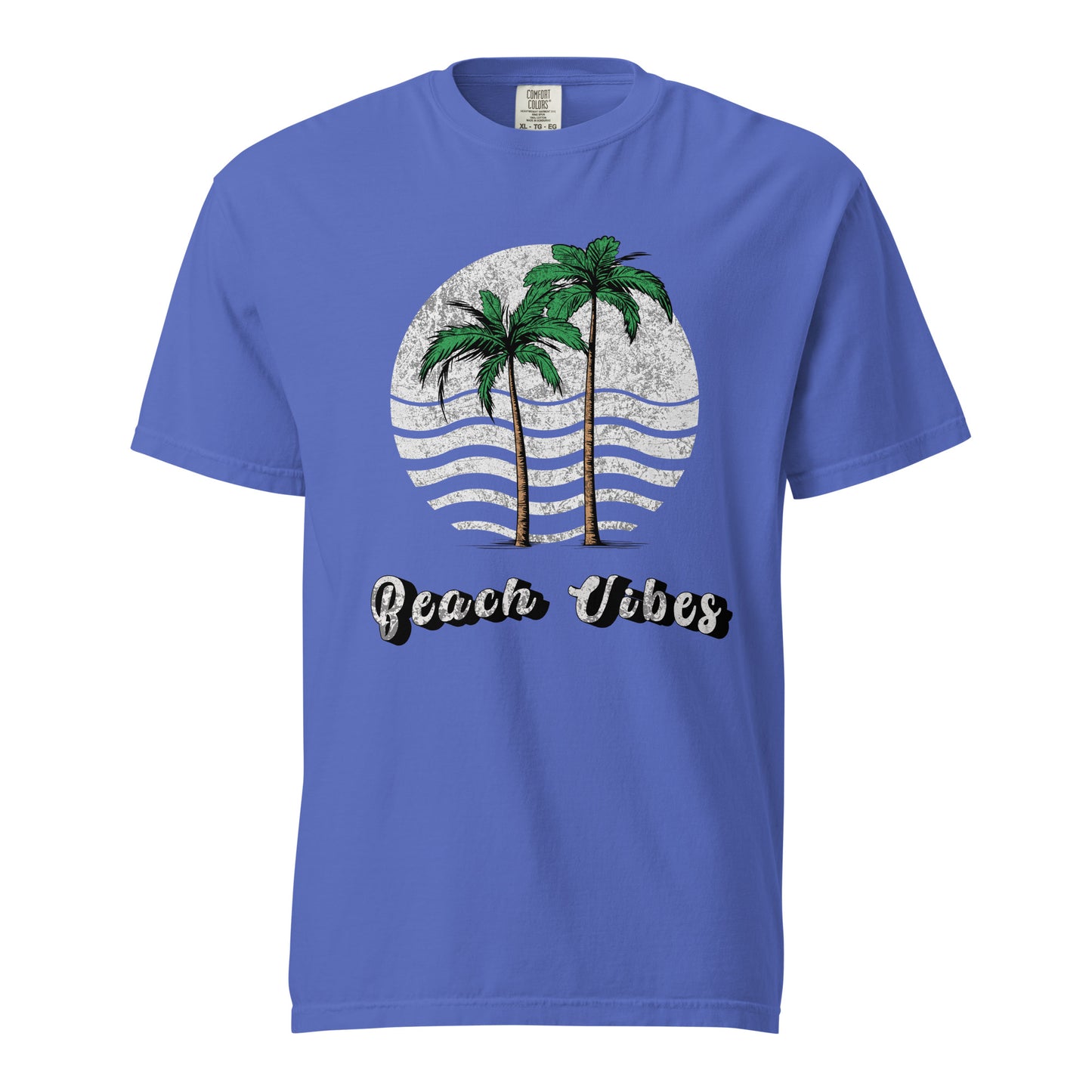 Camiseta Unissex Tingida com Estampa Tropical (Beach Vibe) - NUVE