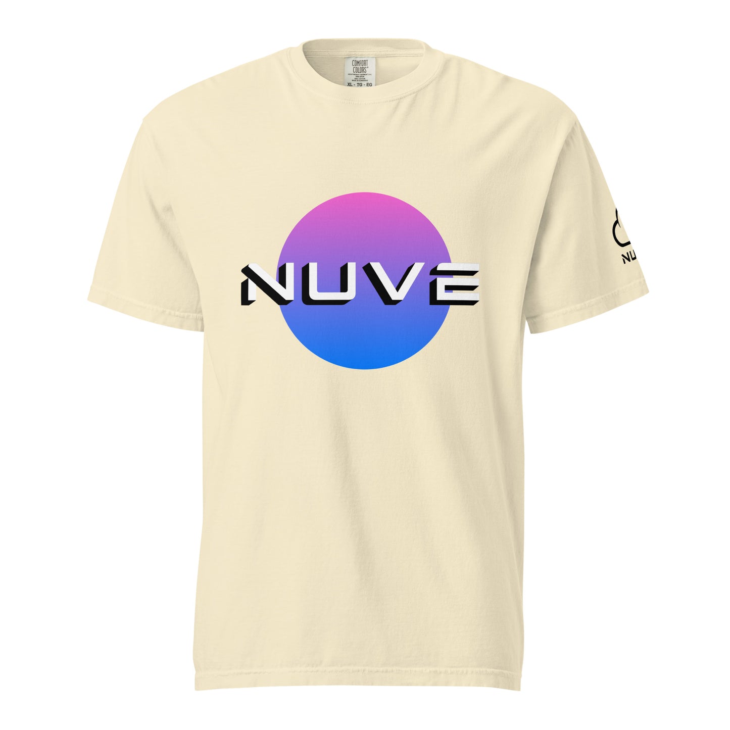 Camiseta unissex tingida clara com estampa (Futuristic Nuve) - NUVE