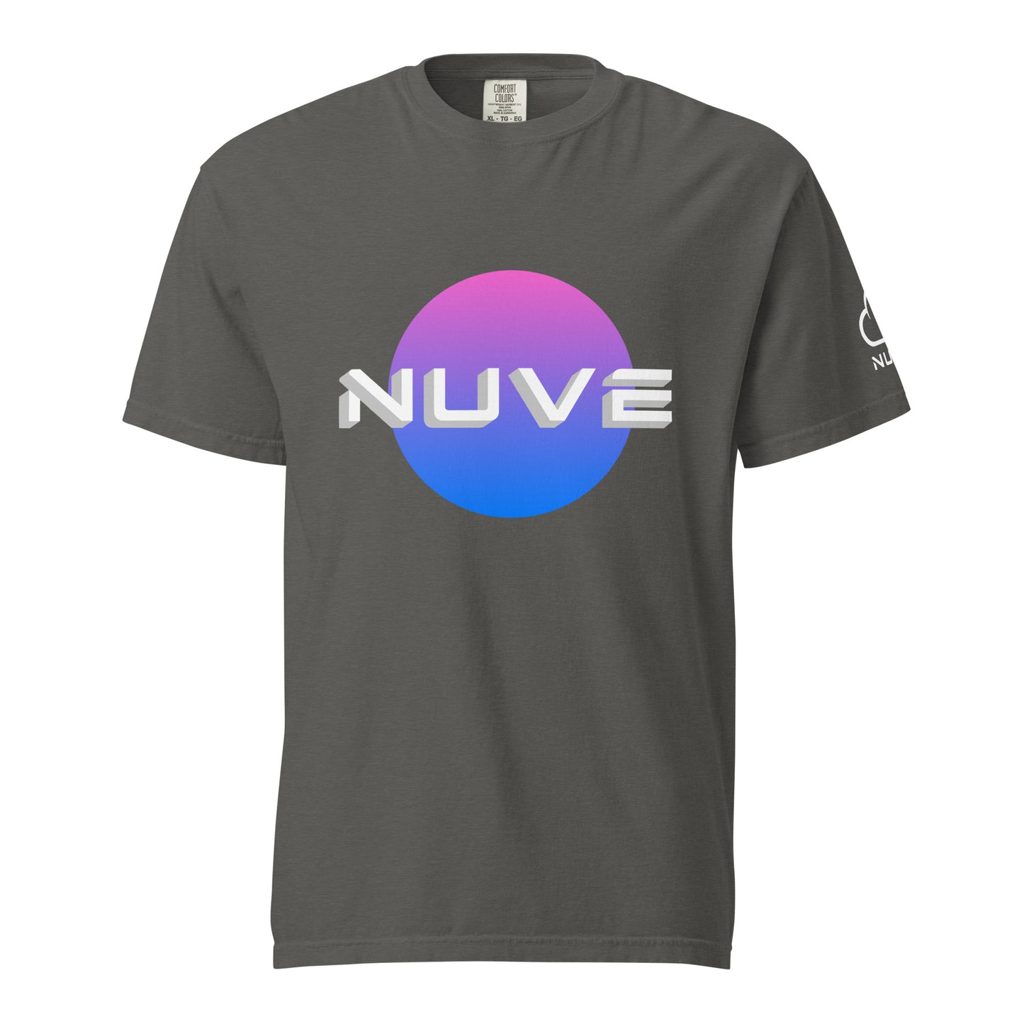 Camiseta unissex tingida escura com estampa (Futuristic Nuve) - NUVE