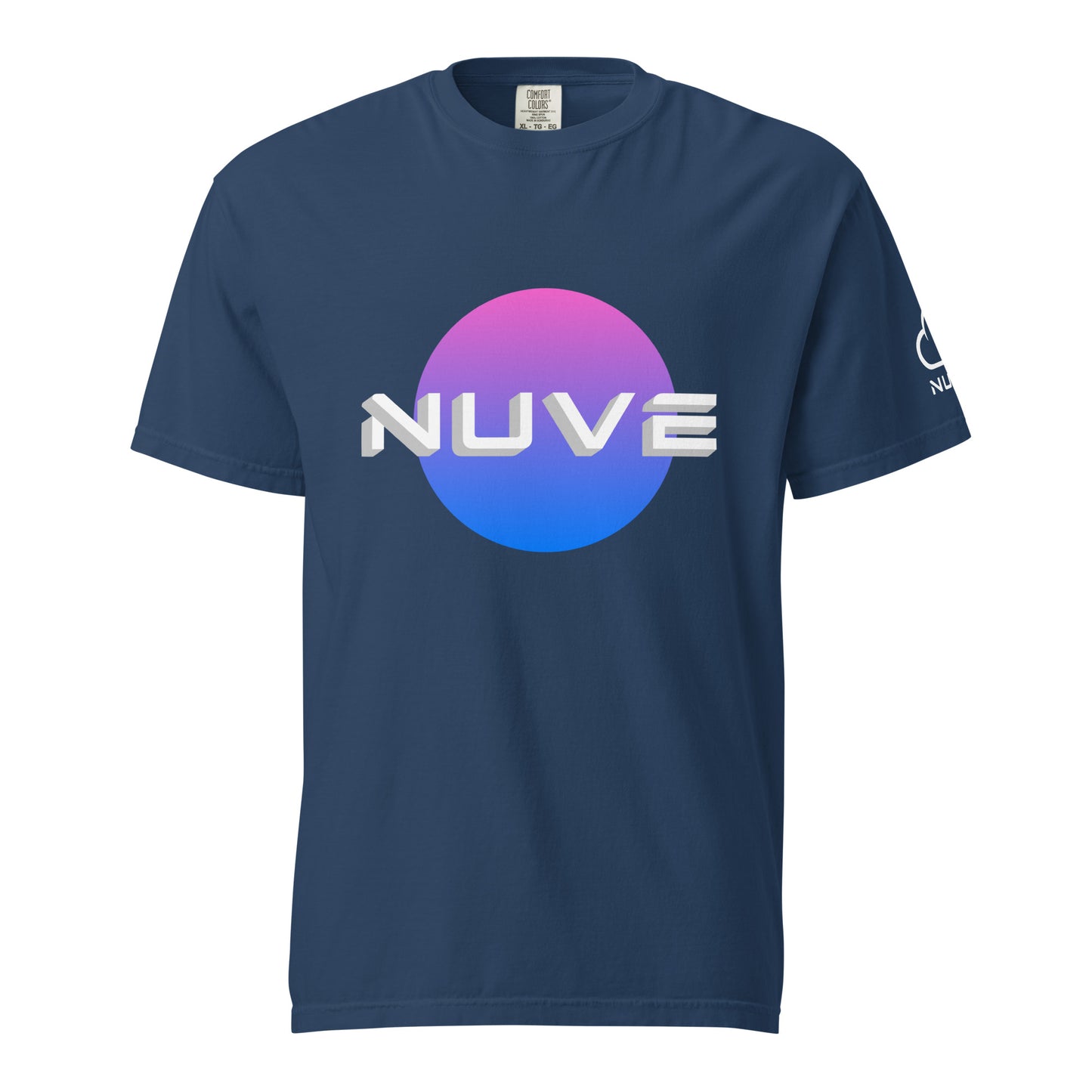 Camiseta unissex tingida escura com estampa (Futuristic Nuve) - NUVE