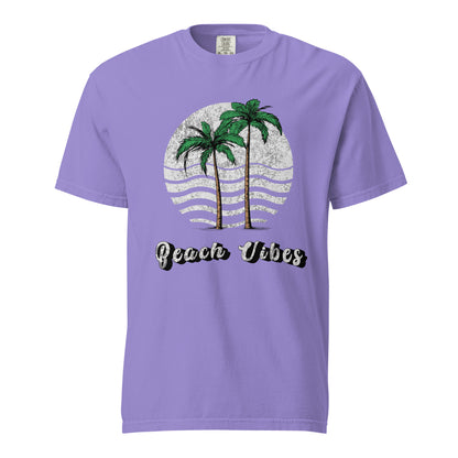 Camiseta Unissex Tingida com Estampa Tropical (Beach Vibe) - NUVE