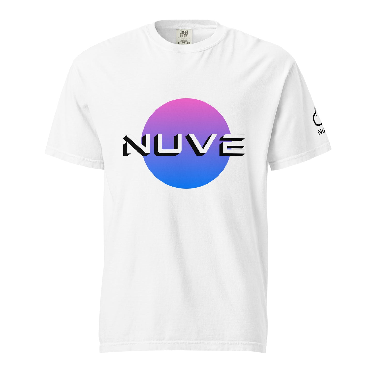 Camiseta unissex tingida clara com estampa (Futuristic Nuve) - NUVE