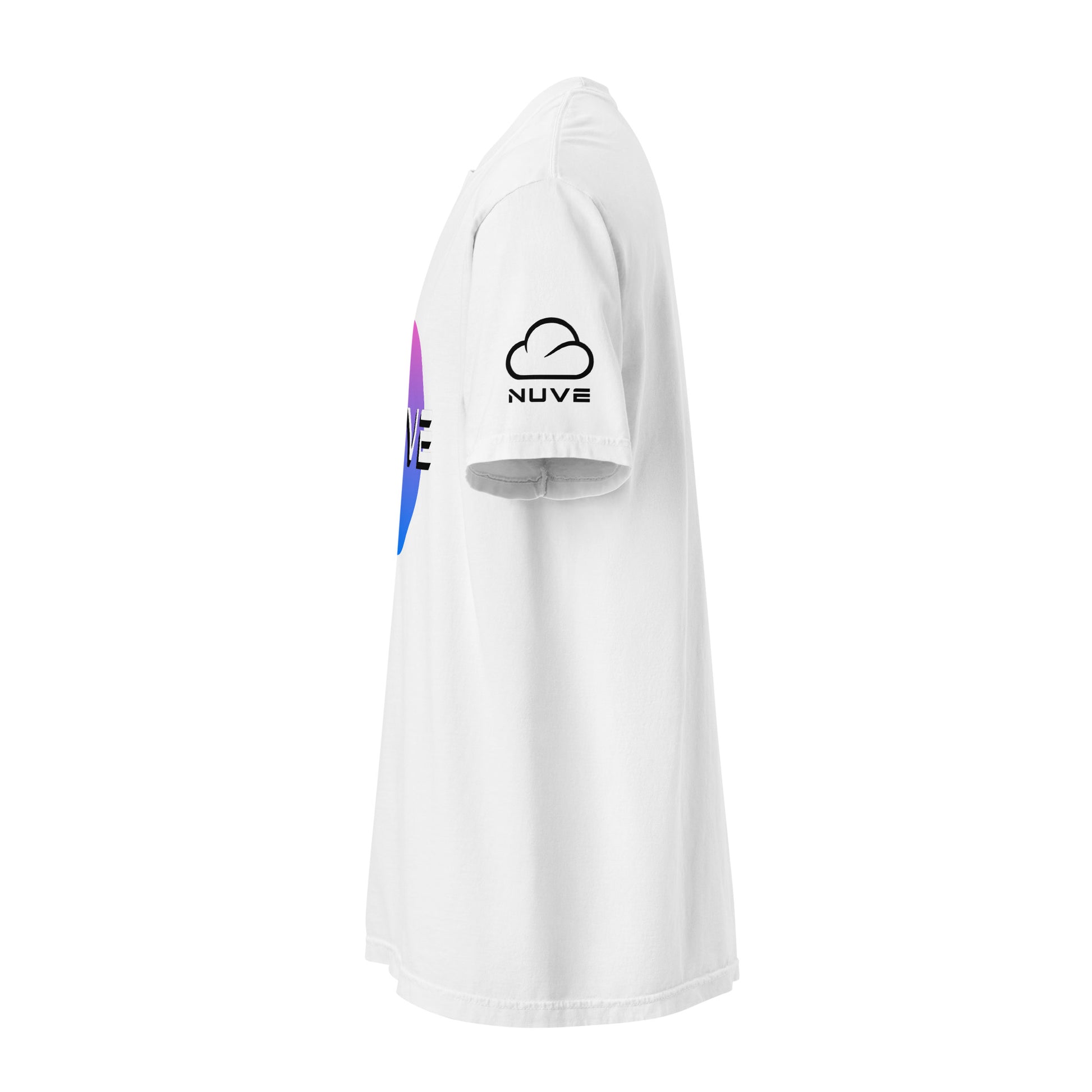 Camiseta unissex tingida clara com estampa (Futuristic Nuve) - NUVE