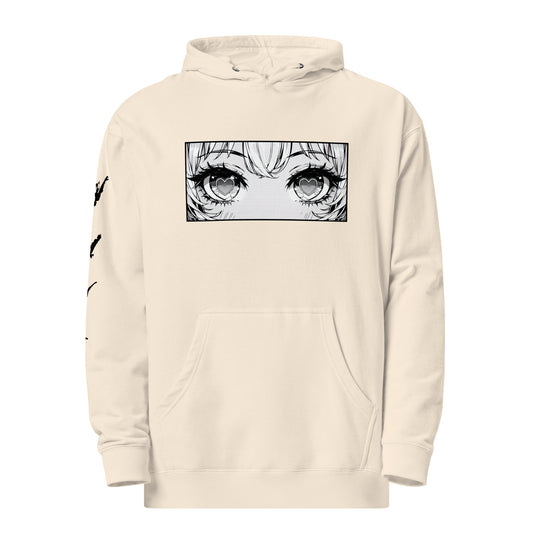 Moletom com capuz unissex, Street com estampa de anime (Girl Eyes) - NUVE