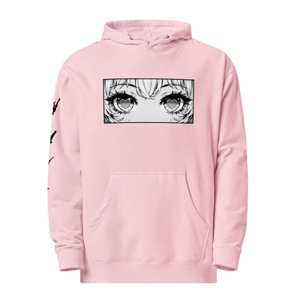 Moletom com capuz unissex, Street com estampa de anime (Girl Eyes) - NUVE