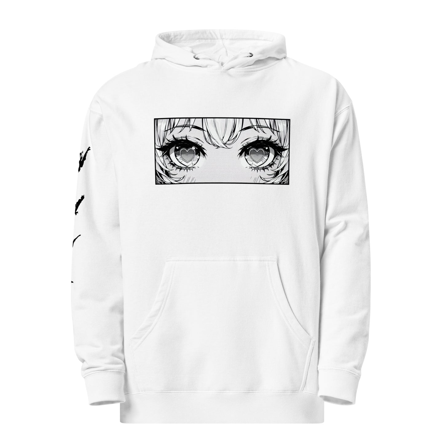 Moletom com capuz unissex, Street com estampa de anime (Girl Eyes) - NUVE