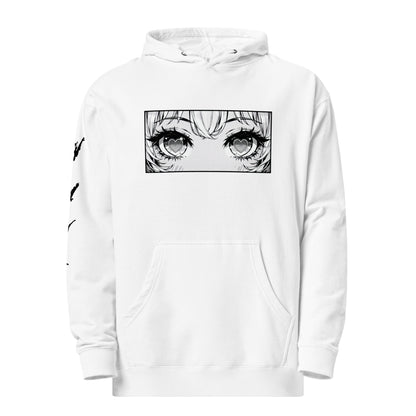 Moletom com capuz unissex, Street com estampa de anime (Girl Eyes) - NUVE