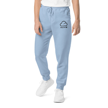 Calça de moletom unissex tingida com pigmento claro, estampa minimalista (NUVE) - NUVE