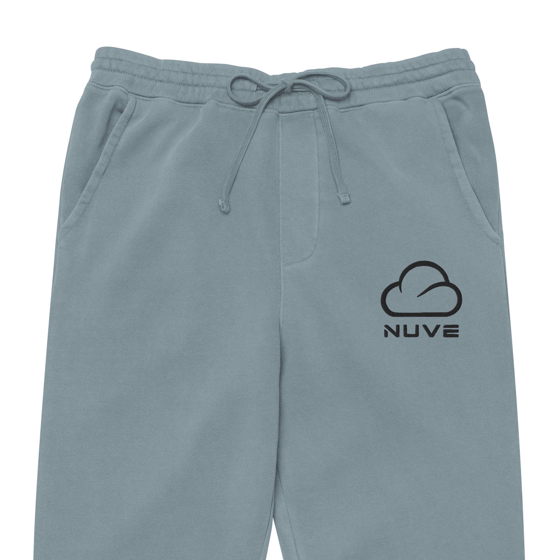 Calça de moletom unissex tingida com pigmento claro, estampa minimalista (NUVE) - NUVE