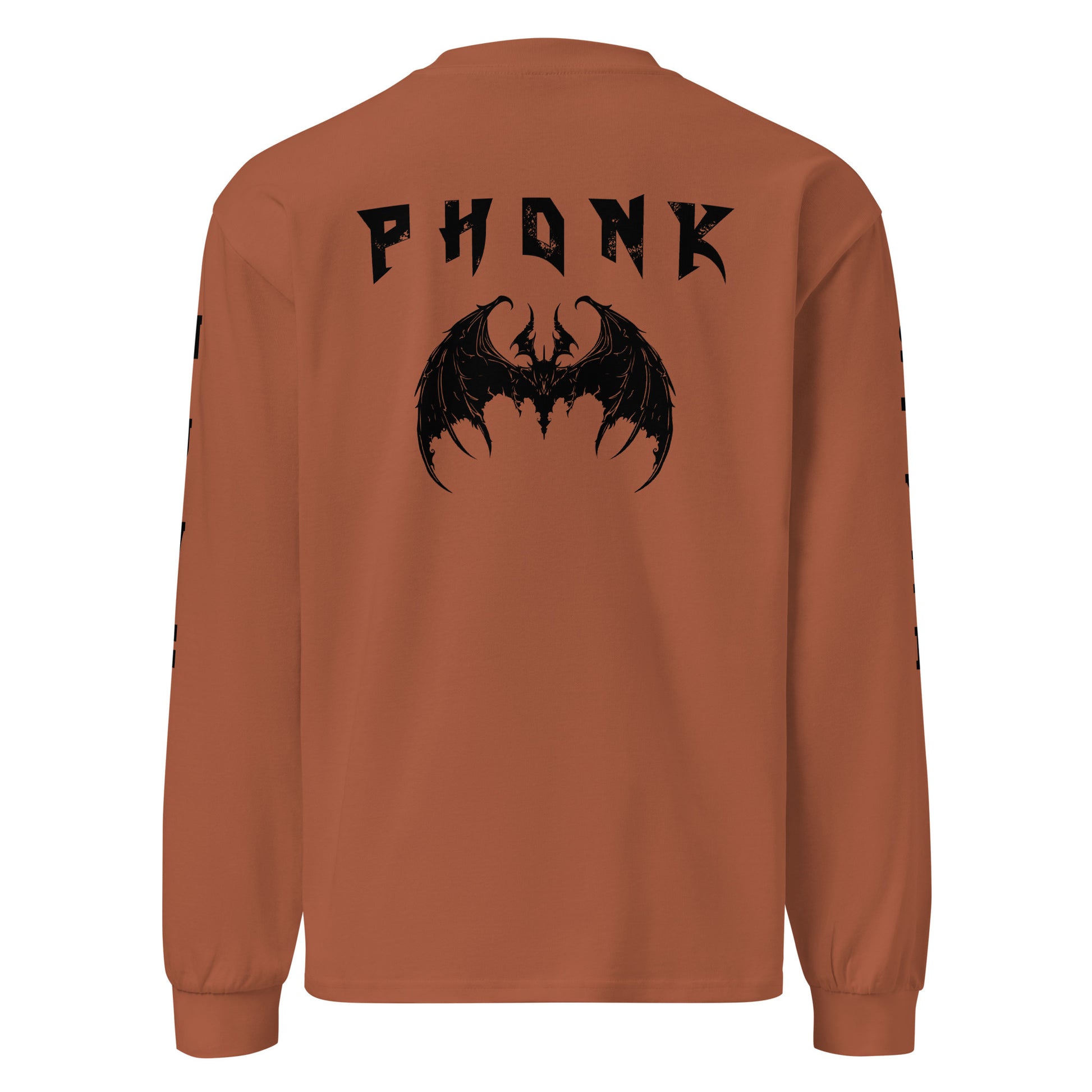 Camisa premium de manga comprida pesada, Streetwear estampa Phonk Style (Dark Phonk) - NUVE