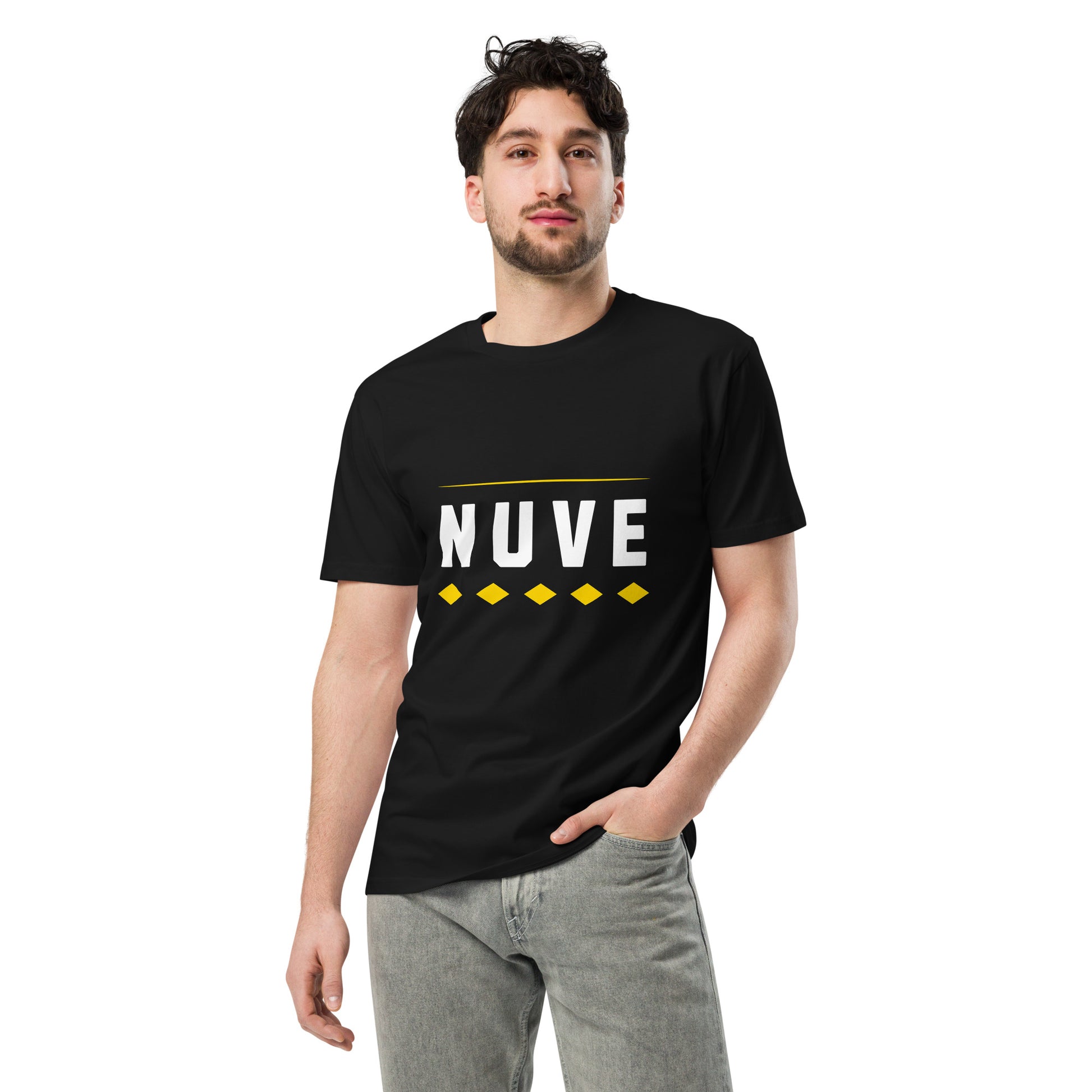 Camiseta Premium Unissex Escura com estampa minimalista (Nuve Diamonds) - NUVE