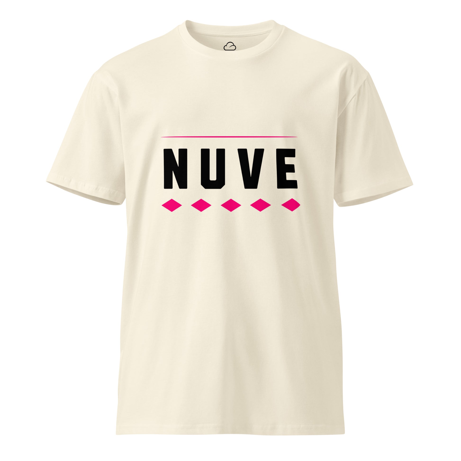 Camiseta clara unissex premium com estampa minimalista (Nuve Diamonds) - NUVE