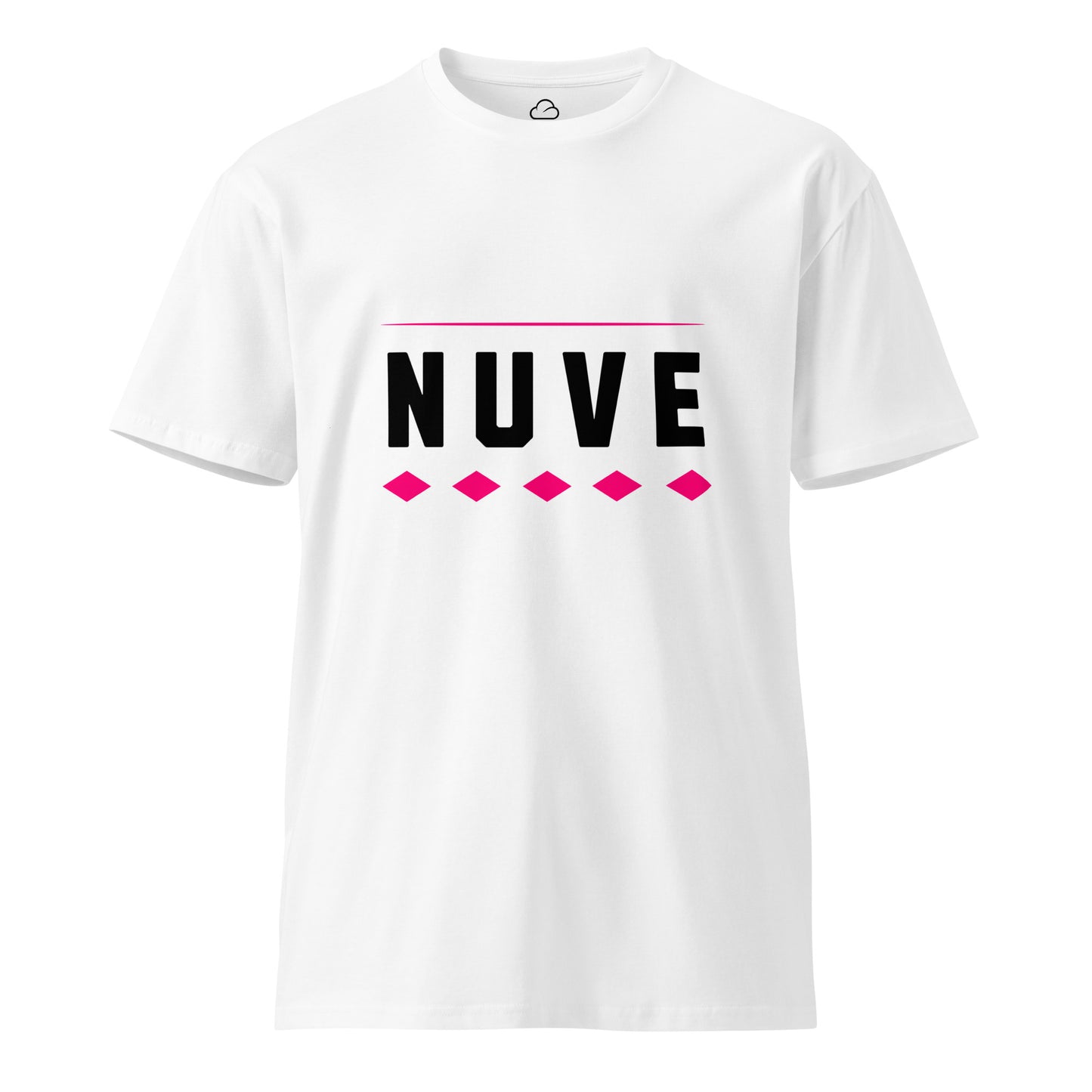 Camiseta clara unissex premium com estampa minimalista (Nuve Diamonds) - NUVE