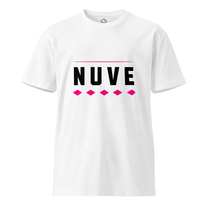 Camiseta clara unissex premium com estampa minimalista (Nuve Diamonds) - NUVE