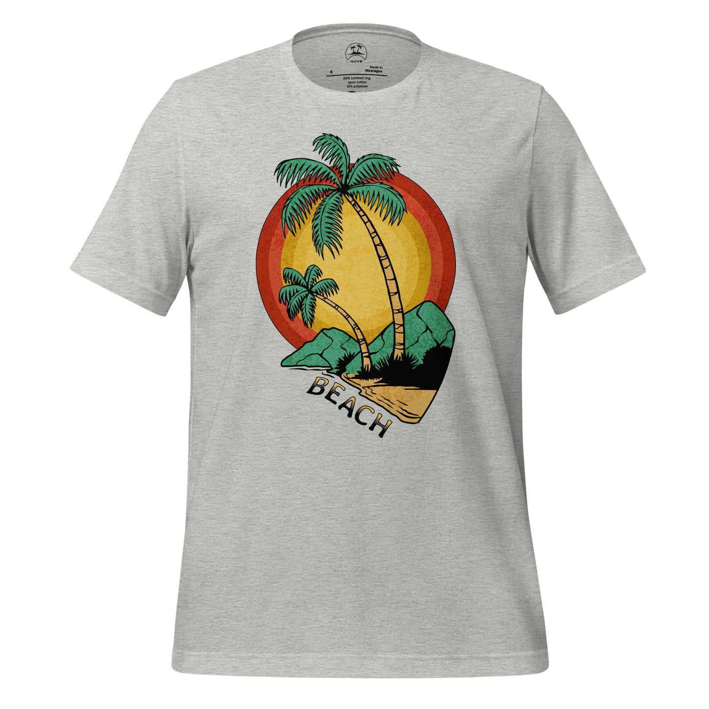 Camiseta unissex com estampa tropical (Beach Island) - NUVE