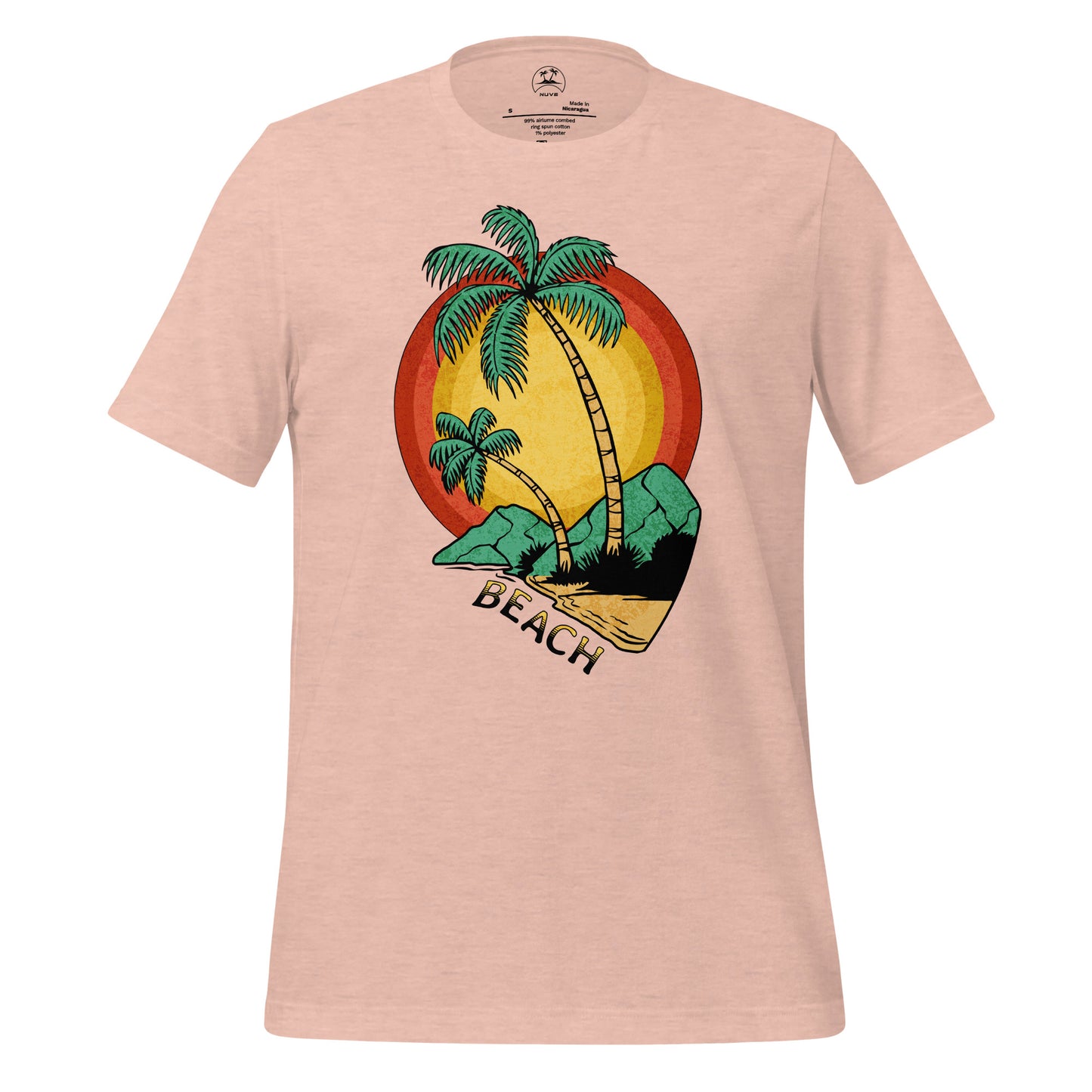 Camiseta unissex com estampa tropical (Beach Island) - NUVE