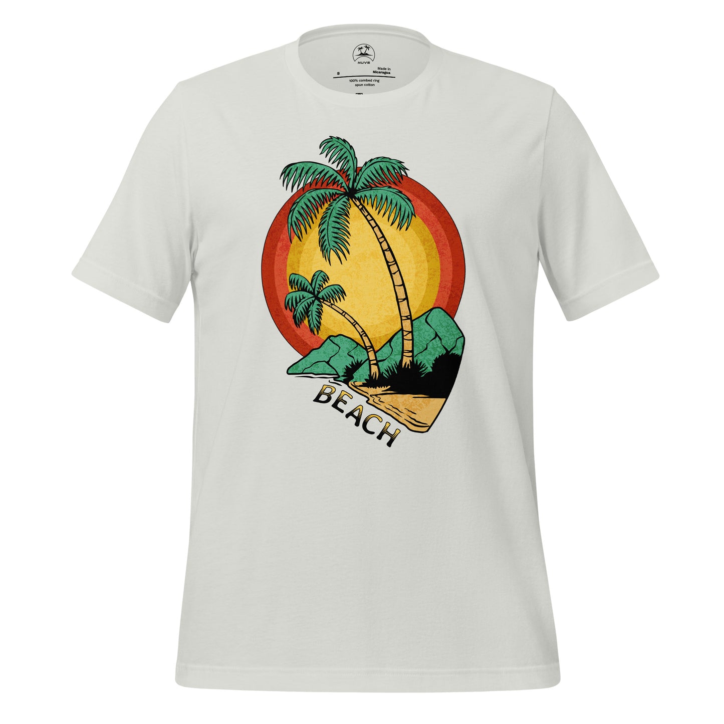 Camiseta unissex com estampa tropical (Beach Island) - NUVE