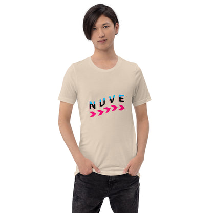 Camiseta clara unissex com estampa minimalista (Nuve Wave) - NUVE