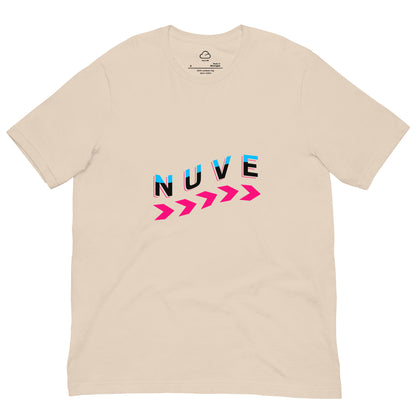 Camiseta clara unissex com estampa minimalista (Nuve Wave) - NUVE