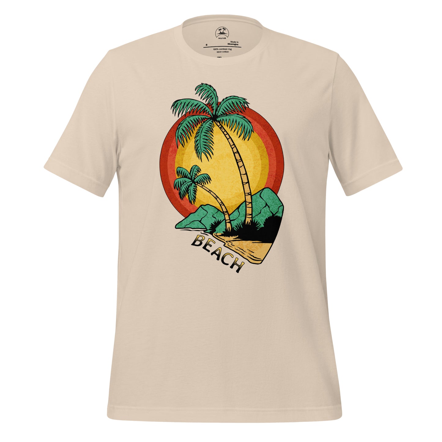 Camiseta unissex com estampa tropical (Beach Island) - NUVE